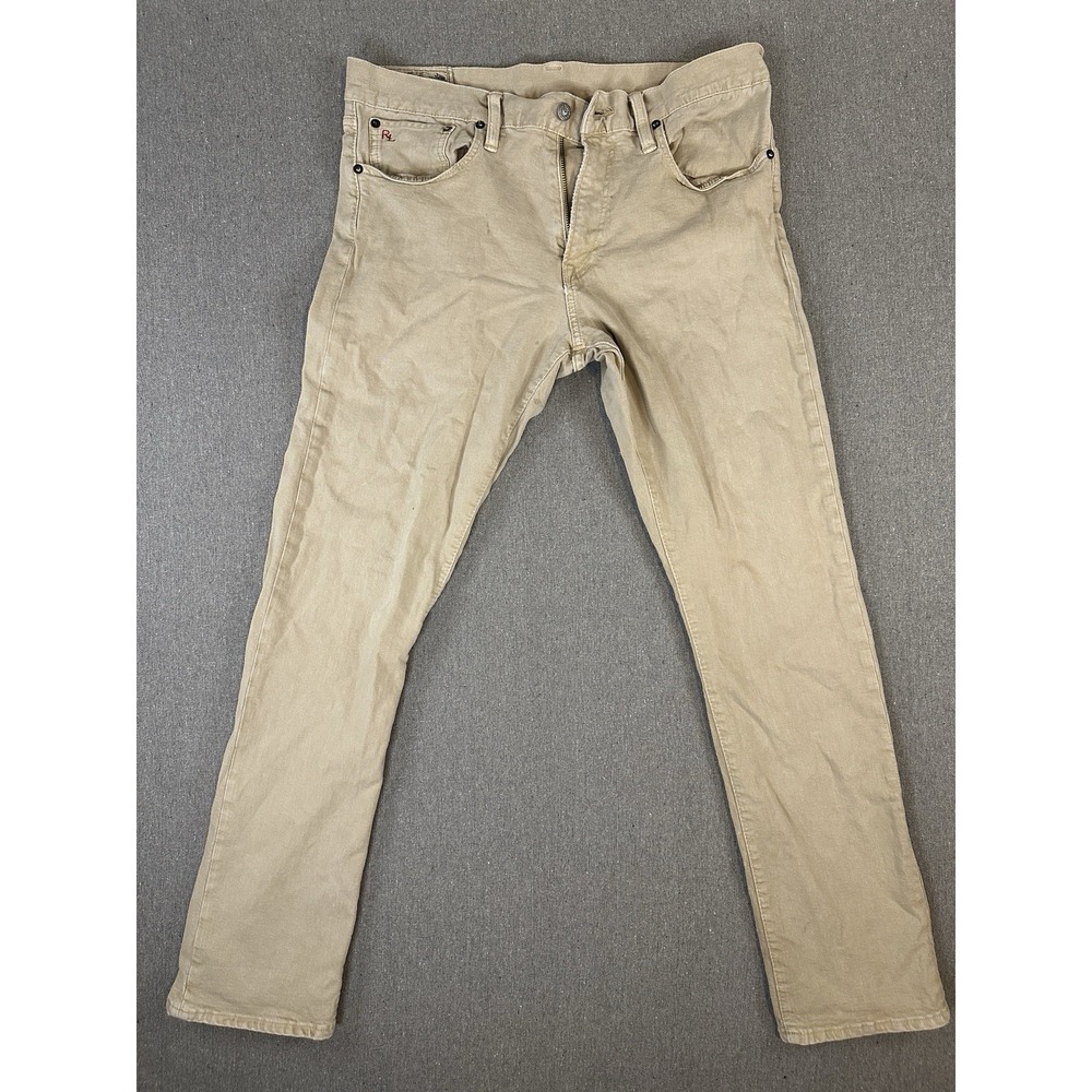 Polo Ralph Lauren Jeans Size 34x32 The Hampton Relaxed Straight Beige Men's